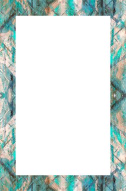 Retro desenli eski boyalı çerçeve