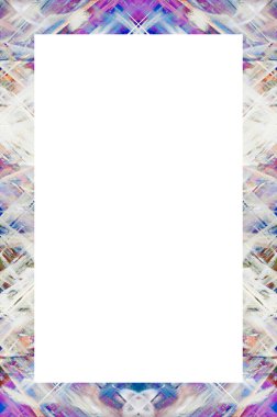 Retro desenli eski boyalı çerçeve