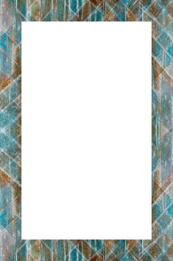 Retro desenli eski boyalı çerçeve