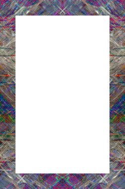 Retro desenli eski boyalı çerçeve