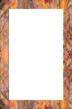 Retro desenli eski boyalı çerçeve