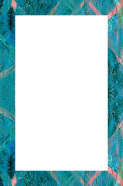 Retro desenli eski boyalı çerçeve