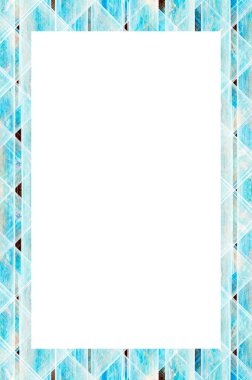 Retro desenli eski boyalı çerçeve