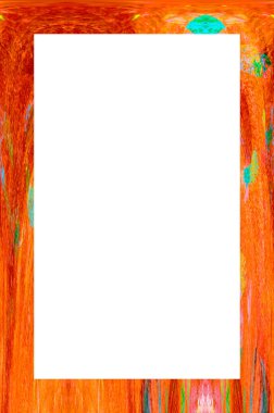 Retro desenli eski boyalı çerçeve