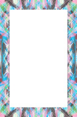 Retro desenli eski boyalı çerçeve