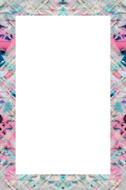 Retro desenli eski boyalı çerçeve