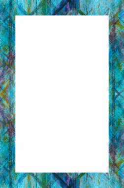 Retro desenli eski boyalı çerçeve