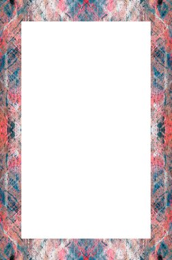 Retro desenli eski boyalı çerçeve