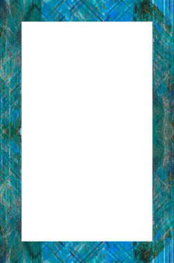 Retro desenli eski boyalı çerçeve