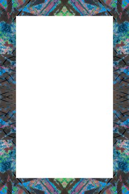 Retro desenli eski boyalı çerçeve