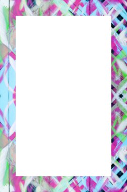 Retro desenli eski boyalı çerçeve