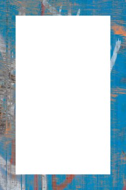 Retro desenli eski boyalı çerçeve