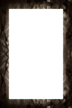 Retro desenli eski boyalı çerçeve