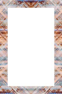 Retro desenli eski boyalı çerçeve