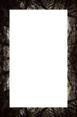 Retro desenli eski boyalı çerçeve