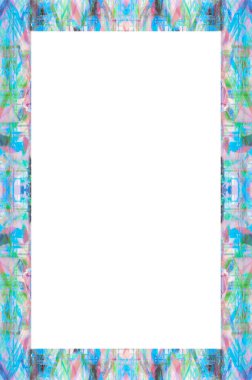 Retro desenli eski boyalı çerçeve