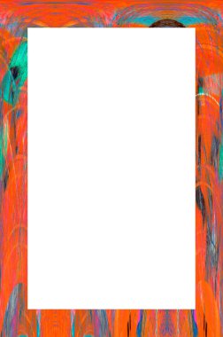 Retro desenli eski boyalı çerçeve