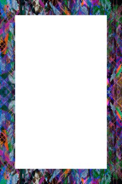 Retro desenli eski boyalı çerçeve