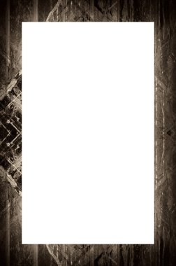 Retro desenli eski boyalı çerçeve