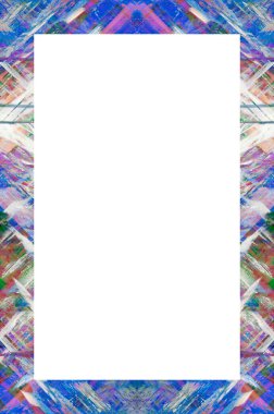 Retro desenli eski boyalı çerçeve