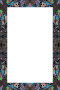 Retro desenli eski boyalı çerçeve