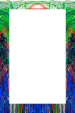 Retro desenli eski boyalı çerçeve