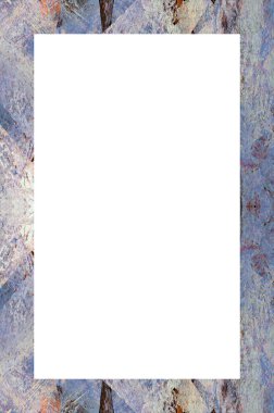 Retro desenli eski boyalı çerçeve