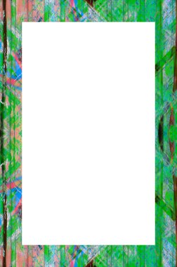 Retro desenli eski boyalı çerçeve