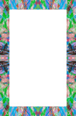 Retro desenli eski boyalı çerçeve