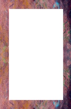 Retro desenli eski boyalı çerçeve