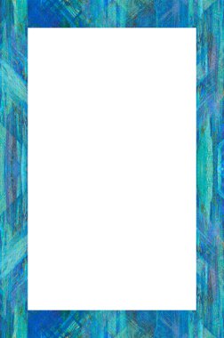 Retro desenli eski boyalı çerçeve