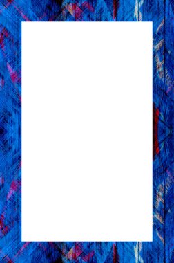 Retro desenli eski boyalı çerçeve