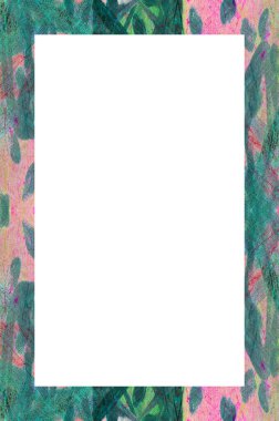 Retro desenli eski boyalı çerçeve