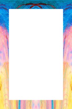 Retro desenli eski boyalı çerçeve