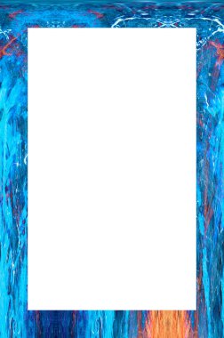 Retro desenli eski boyalı çerçeve