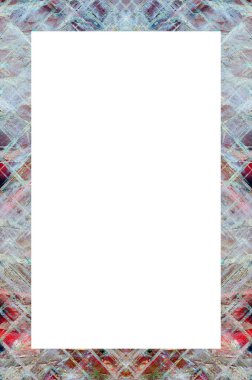 Retro desenli eski boyalı çerçeve