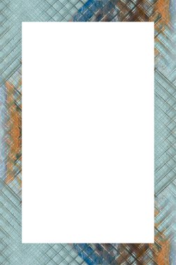 Retro desenli eski boyalı çerçeve