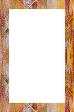 Retro desenli eski boyalı çerçeve