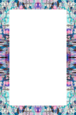 Retro desenli eski boyalı çerçeve