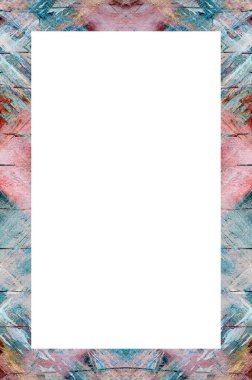 Retro desenli eski boyalı çerçeve