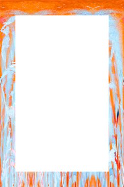 Retro desenli eski boyalı çerçeve