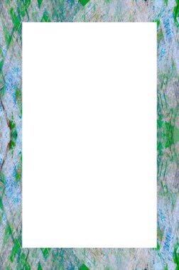 Retro desenli eski boyalı çerçeve