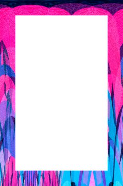 Retro desenli eski boyalı çerçeve