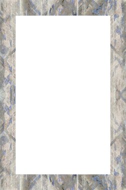 Retro desenli eski boyalı çerçeve