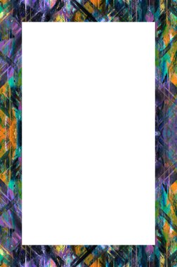 Retro desenli eski boyalı çerçeve