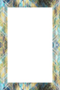 Retro desenli eski boyalı çerçeve