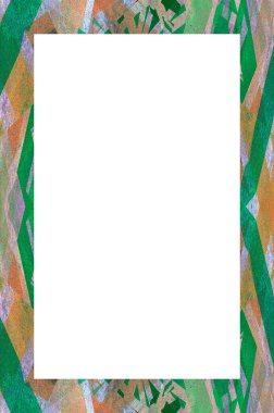 Retro desenli eski boyalı çerçeve