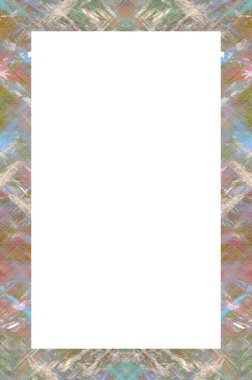 Retro desenli eski boyalı çerçeve