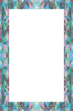 Retro desenli eski boyalı çerçeve