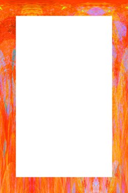 Retro desenli eski boyalı çerçeve